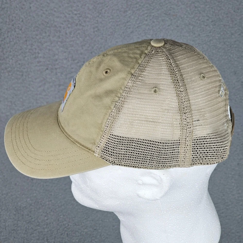 Carhartt Hat Mens OSFA Tan Buffalo Mesh-Back Cap Trucker Snapback 100286